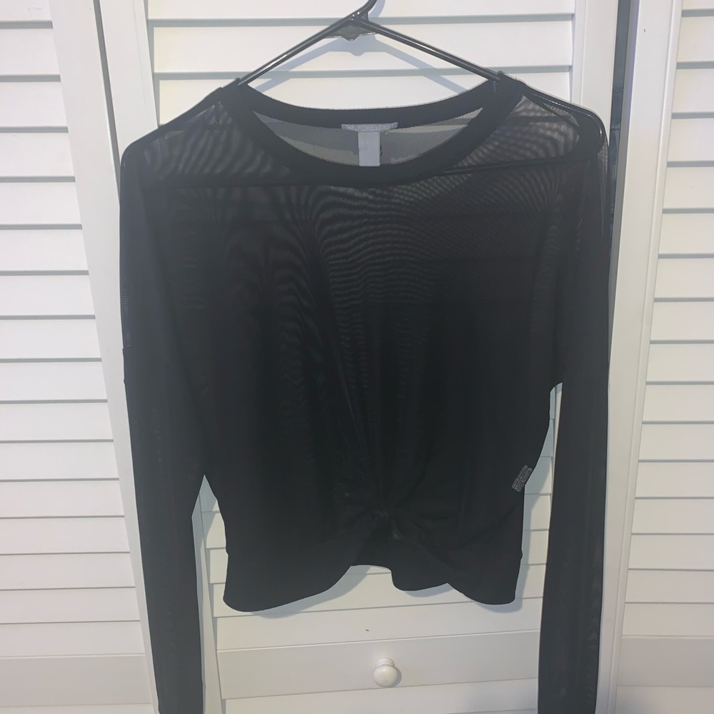 Forever21 See-through black blouse
